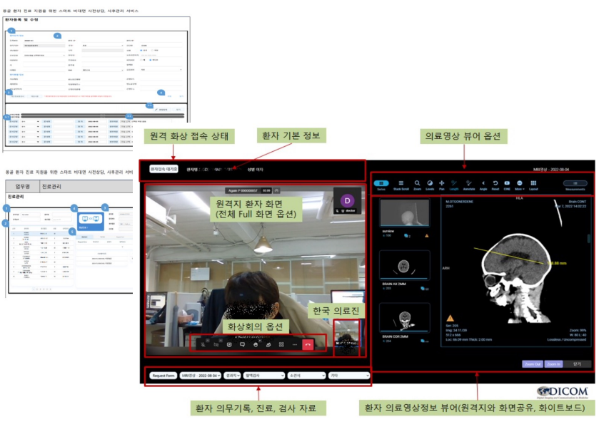 원격 진료 화면